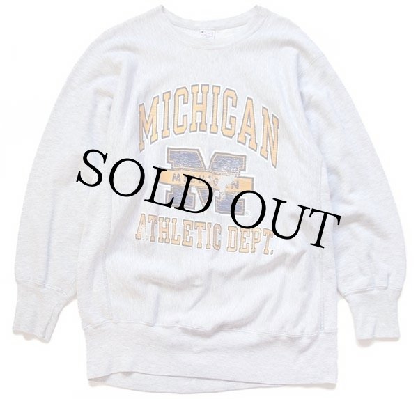 90s USA製 Championチャンピオン MICHIGAN ATHLETIC DEPT. ひび割れ