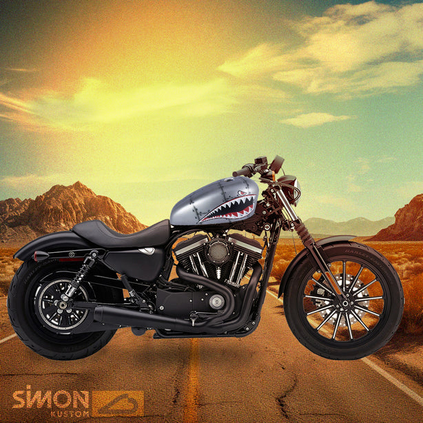 Buy METAL SHARK Gas Tank Cover | SimonKustom - Handmade Fiberglass