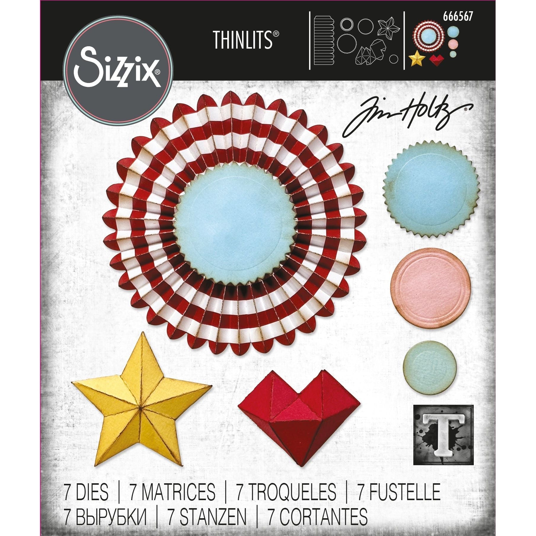 Tim Holtz Sizzix Vault Rosettes Thinlits Dies 666567 – Simon Says