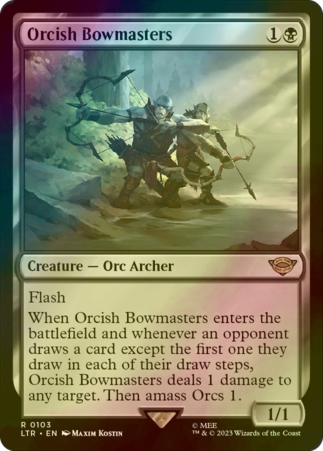 オークの弓使い 拡張 英語foil 4枚 オークの弓使い 拡張foil MTG