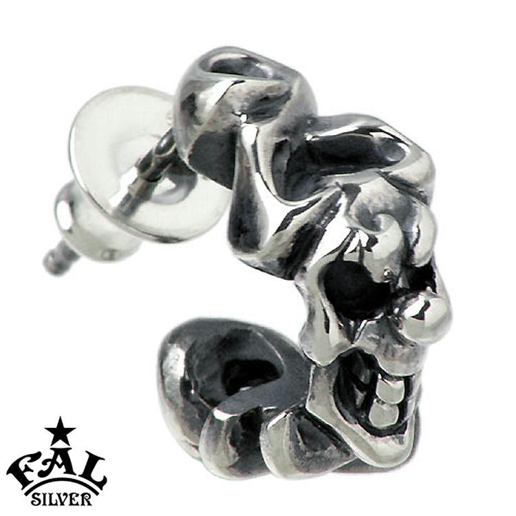 F.A.L FAL(エフエーエル) ピエロ スカル シルバー ピアスを販売。商品