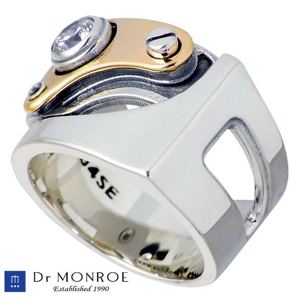 Dr MONROE(ドクターモンロー) シルバー リング K18YG 18金コンビ