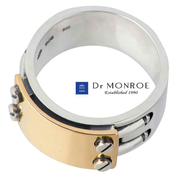 Dr MONROE(ドクターモンロー) シルバー リング K18YG 18金コンビ
