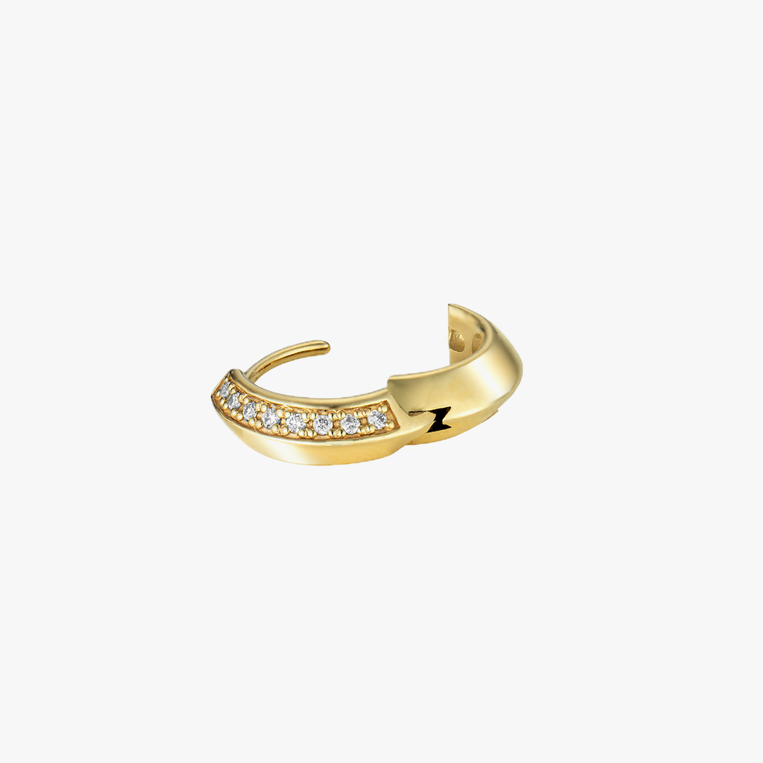 SJX W CLICK HOOP PIERCED (L) K10 ダイヤ0.05 SJX W CLICK HOOP