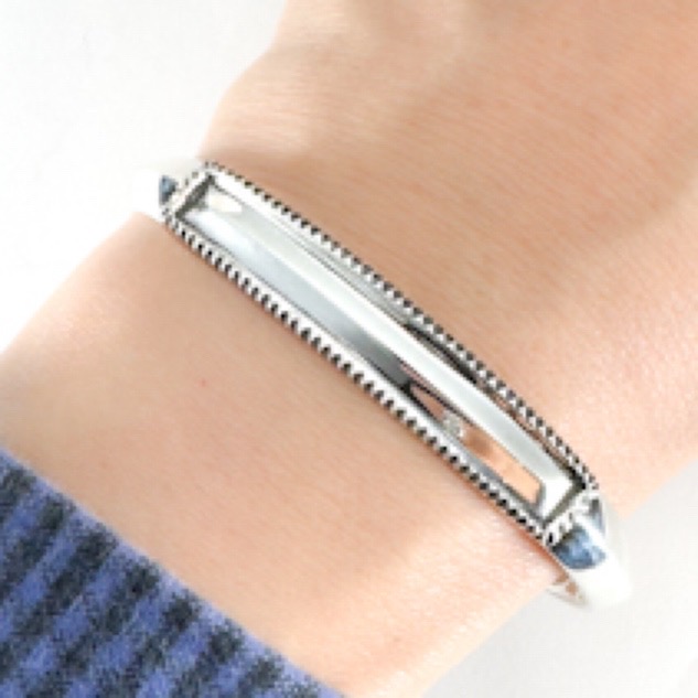 Flat Top Long Bangle | ターコイズ・メンズシルバーアクセサリー通販