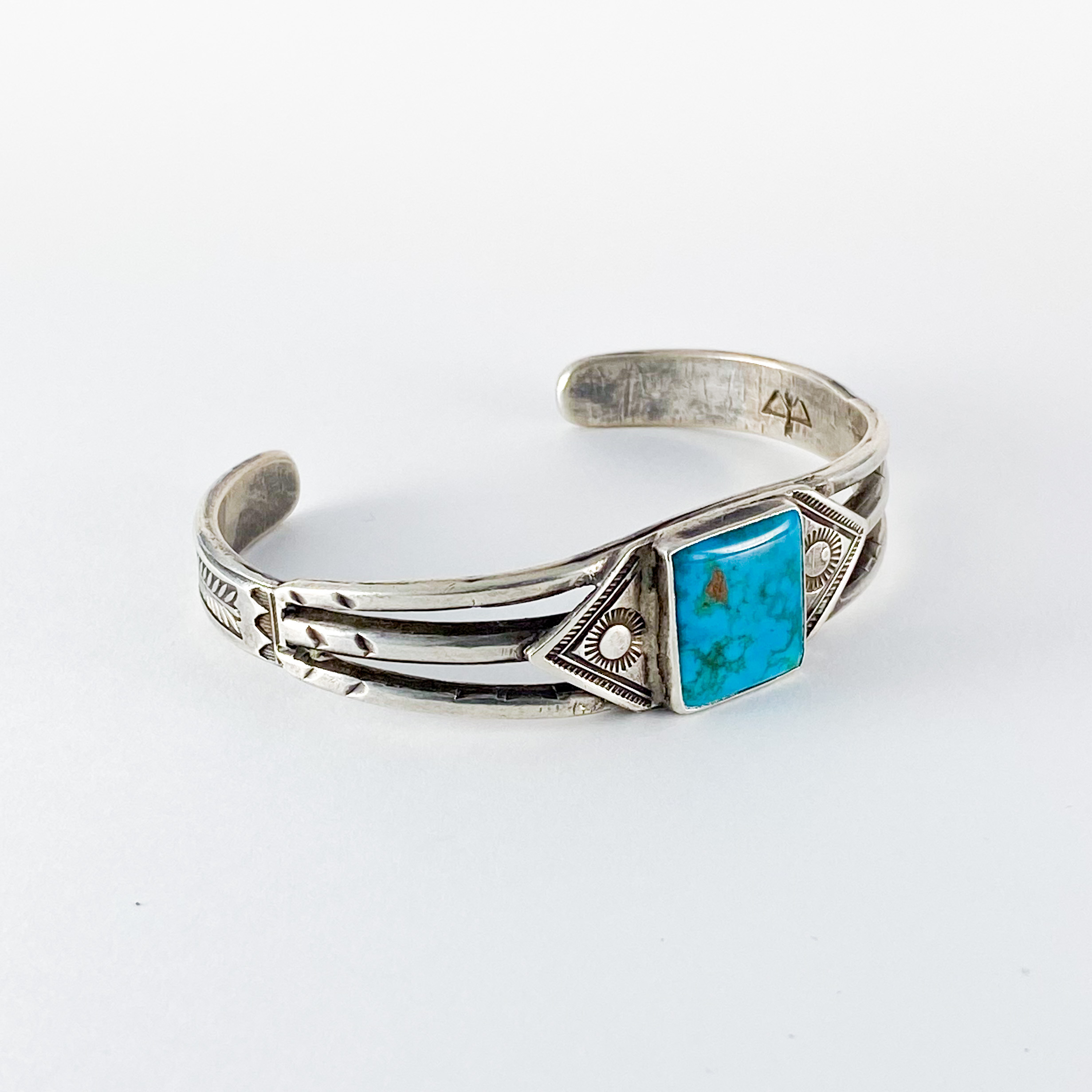 Austin Wilson Blue gem Bangle 405 | ターコイズ・メンズシルバー
