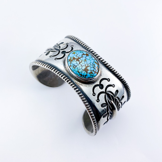 Mckee Platero Coral Bangle 311 | ターコイズ・メンズシルバー