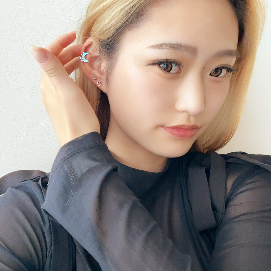14G 16G ］一点投入するだけでお顔周りが華やかオーロラ MOON ジュエル