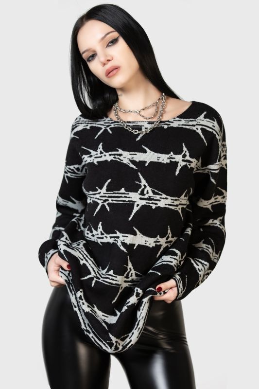 PRICKLED CONTENTION KNIT SWEATER / ニットトップス【KILL STAR