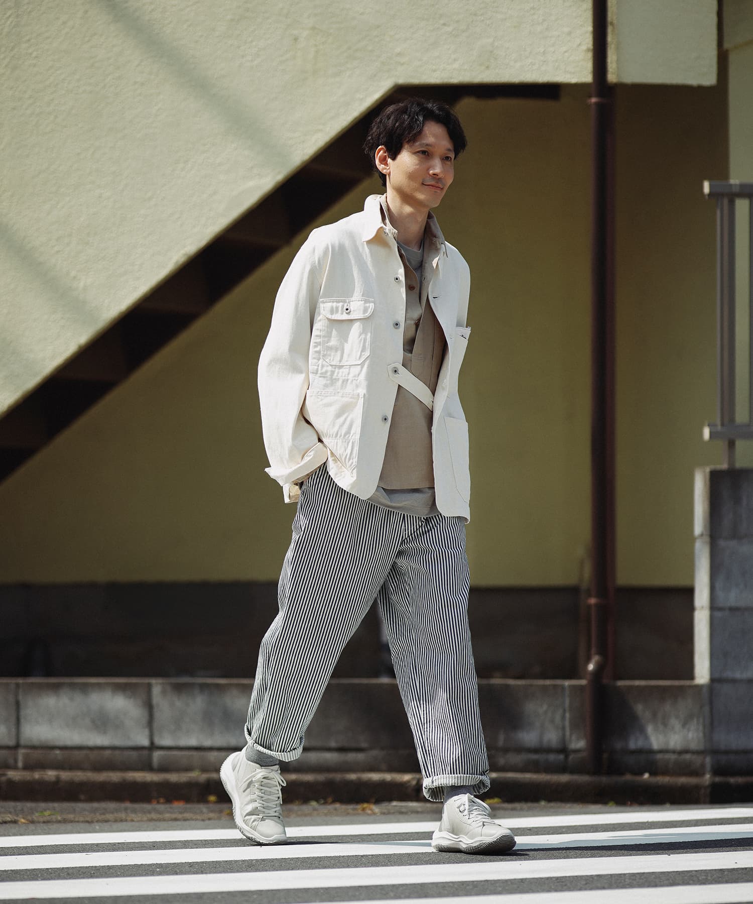 SP-1909 Ivory | 国産ハンドメイド スニーカー スピングル