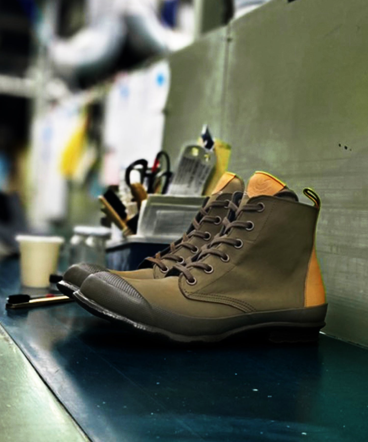 SPM-363 Olive | 国産ハンドメイド スニーカー スピングル