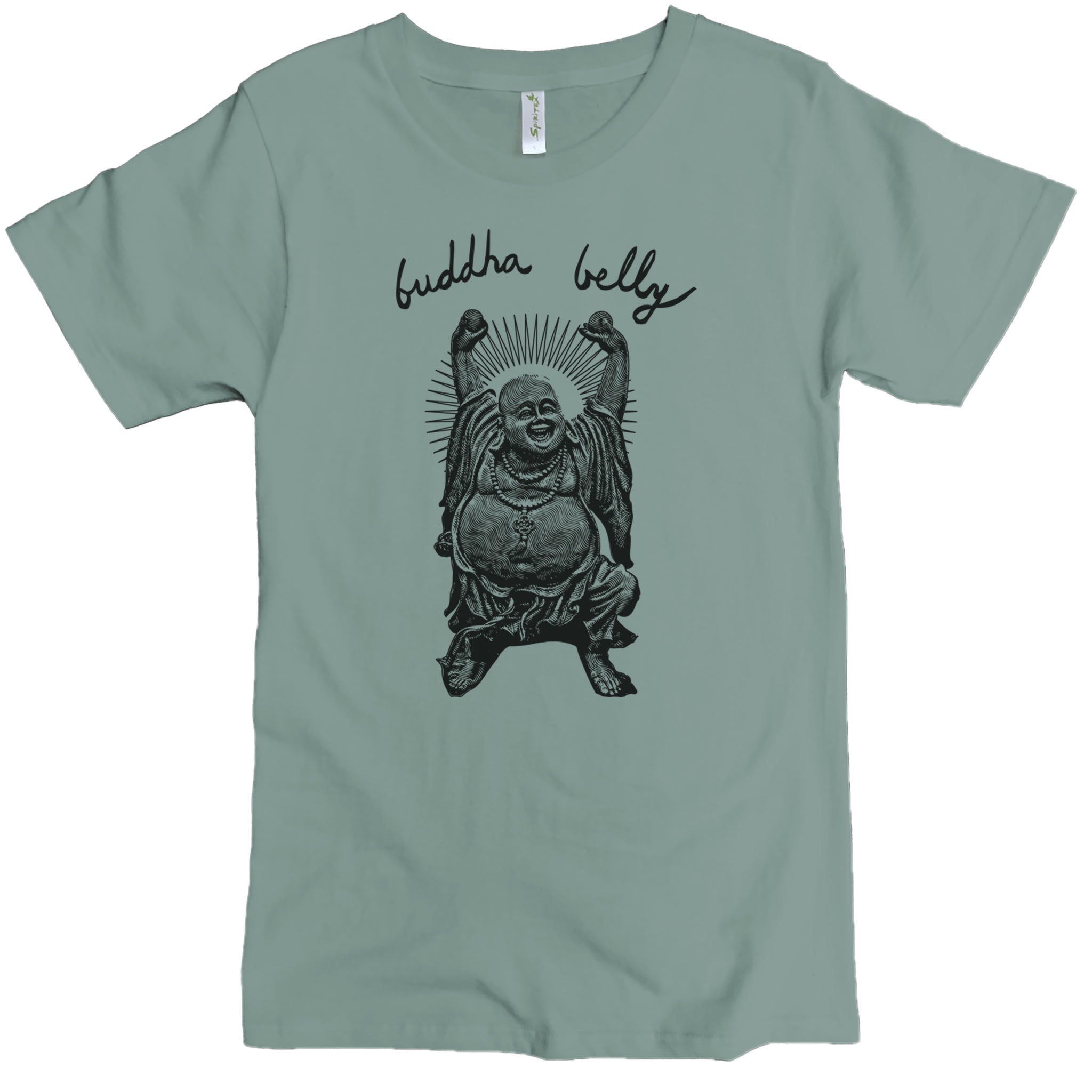 Buddha Belly Graphic Tee (M) – Spiritex | Sustainable Fabric & Apparel