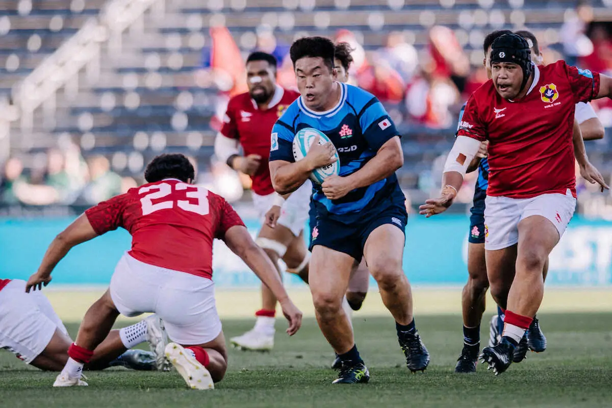 ラグビー日本代表】今大会最多62得点でトンガ撃破！PR竹内柊平がPOM