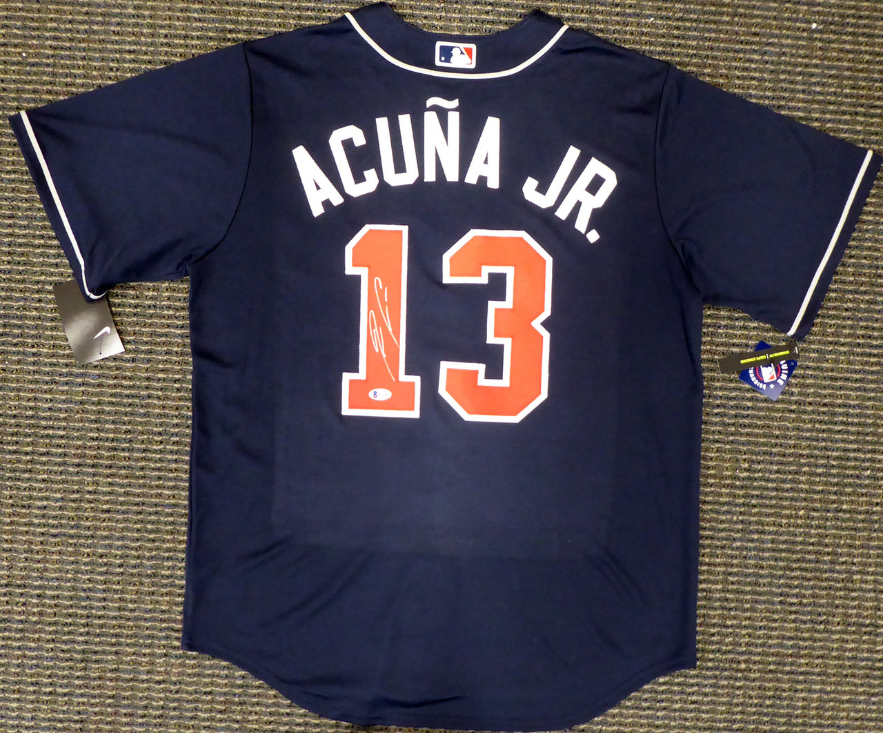 ロナルド・アクーニャJr選手#13 Ronald Acuna Jr 直筆サインNike Blue