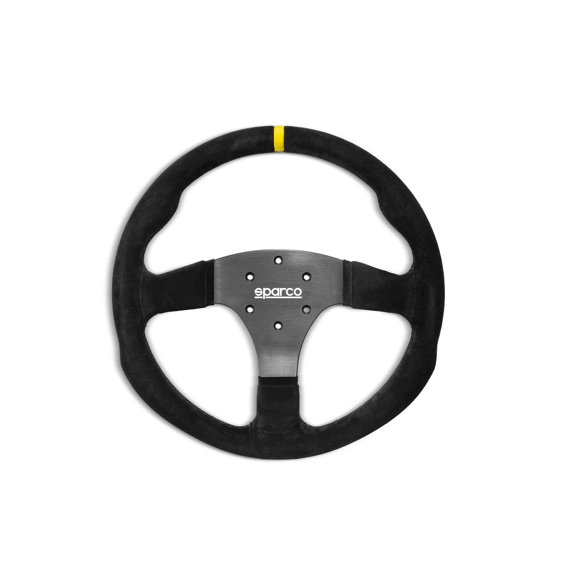 R350 STEERING WHEEL SUEDE NO BUTTON | Suede steering wheel Sparco
