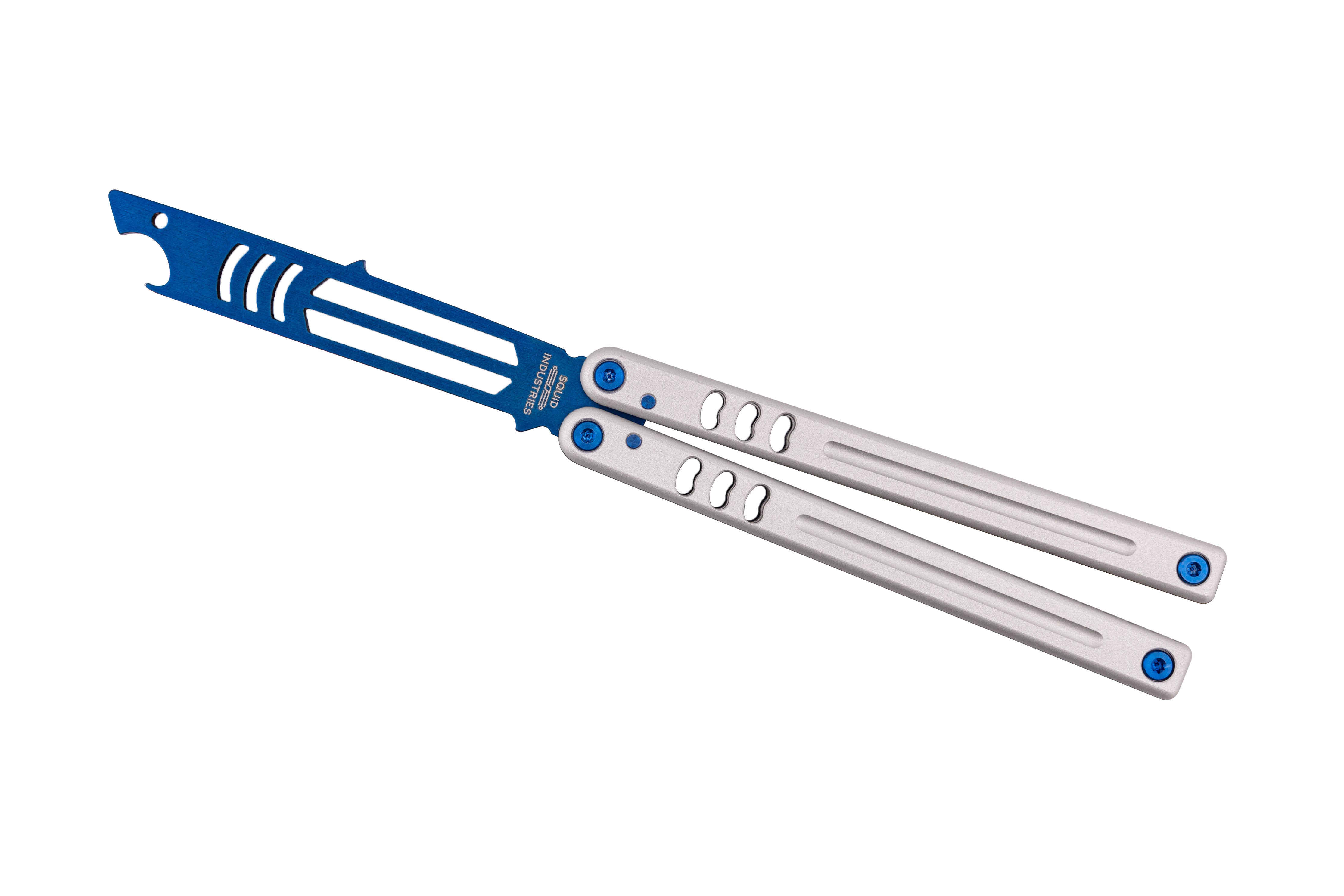 Sapphire Mako V5 Bottle Opener Balisong Fidget Skill Toy | Squid