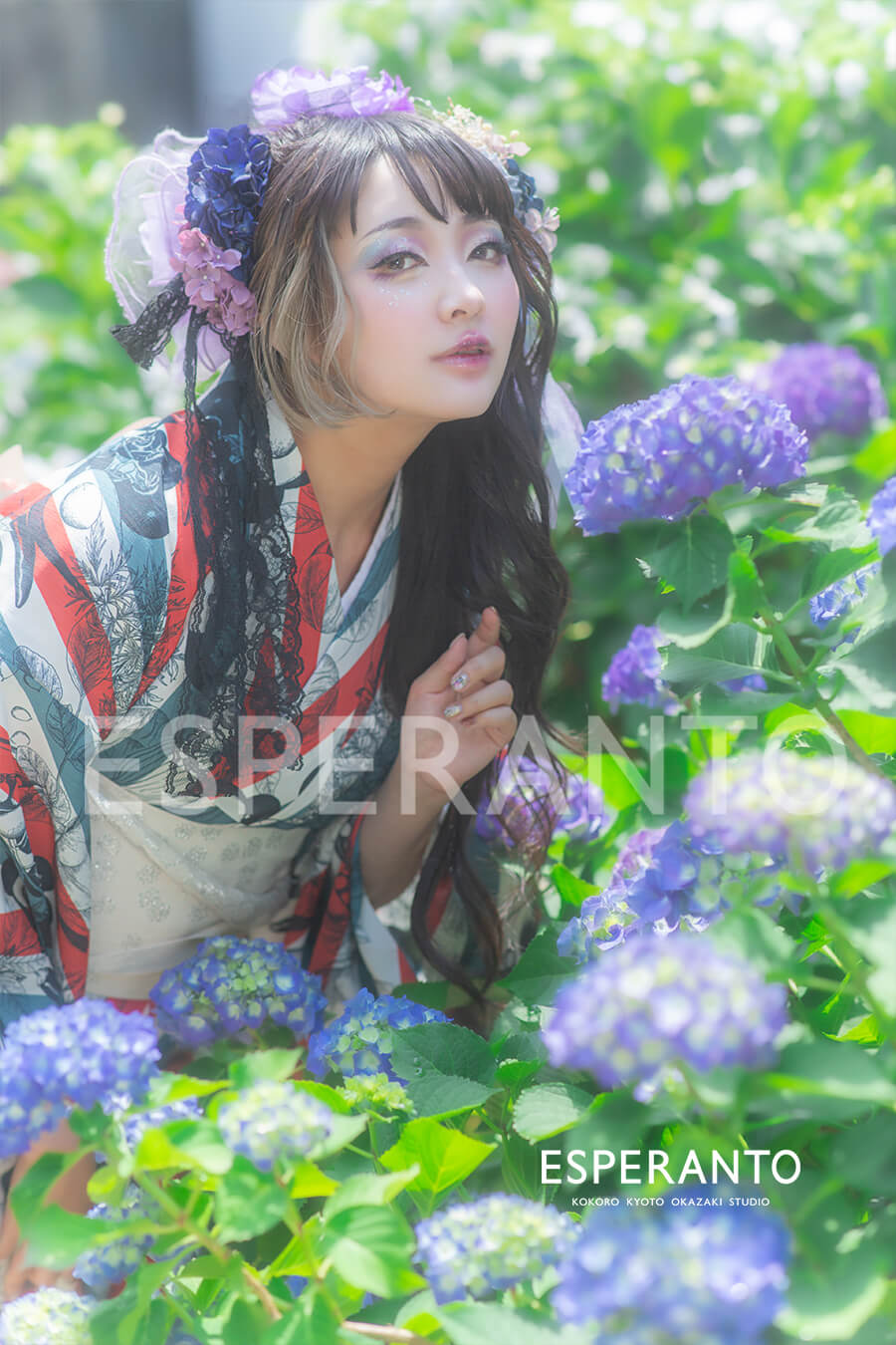 ✧紫陽花浴衣×JEWELRY FISH✧˖° | ルックメイクラボ・エスペラント京都