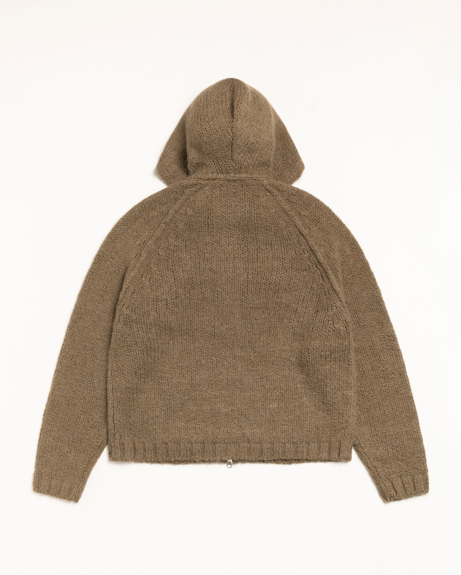 Chunky Knit Zip Hoodie – Fossil | Knits | Stüssy