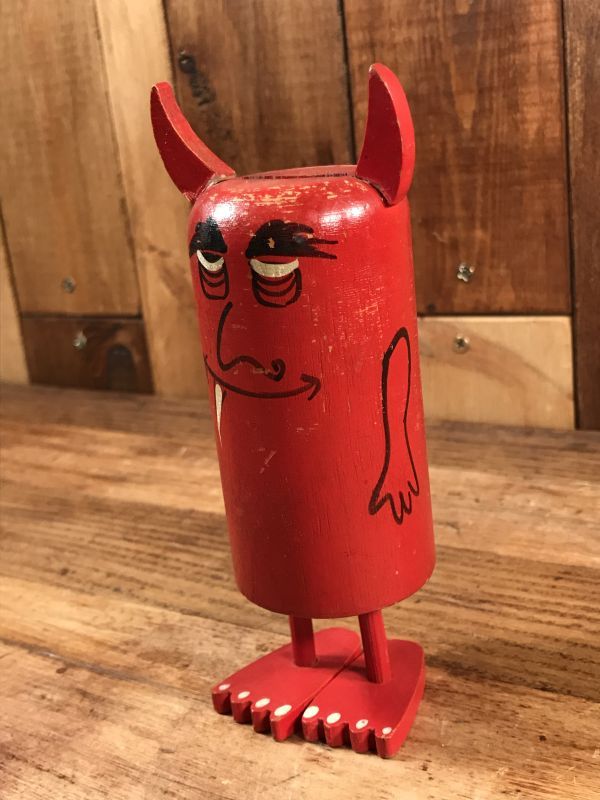 Pride Creations Popsies “Red Devil” Wooden Message Toy レッド