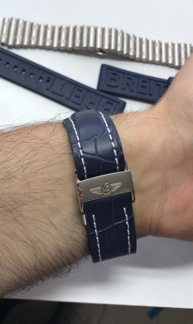 22mm/24mm/20mm Leather Strap Band for Breitling Watch Bracelet