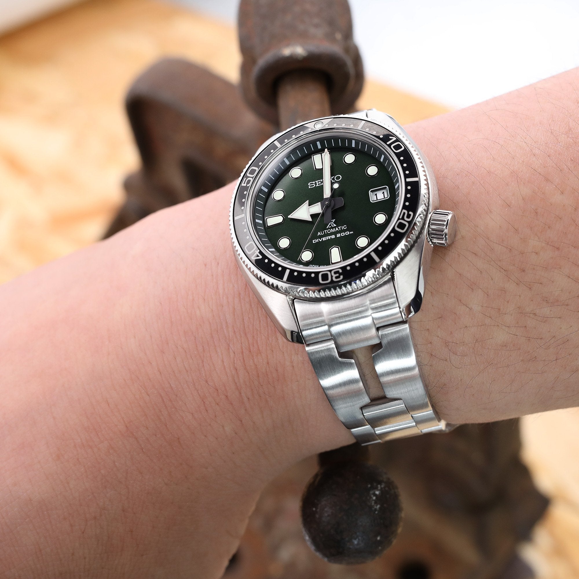 20mm Retro Shaver Blade Stainless Steel Band for Seiko MM200
