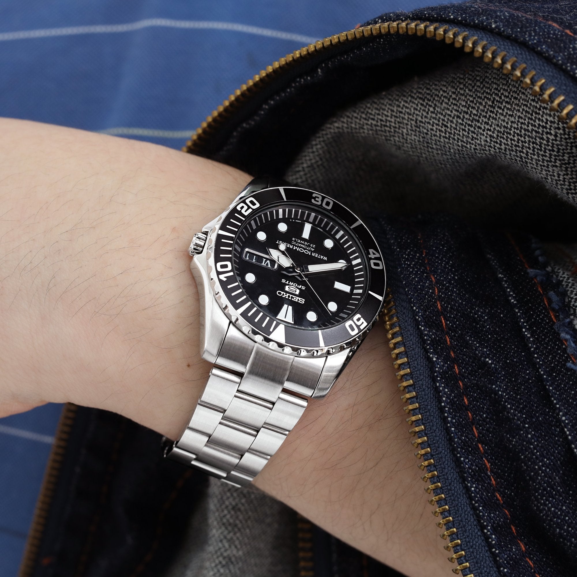 22mm Super-O Boyer Stainless Steel Band for Seiko Sea Urchin