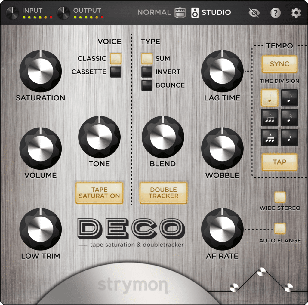 Deco Tape Saturator & Doubletracker Plugin - Strymon