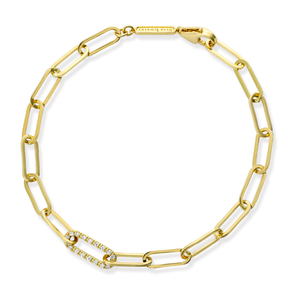 DIAMOND LINK CHAIN BRACELET(1ZU0482)K18 ブレスレット｜スター