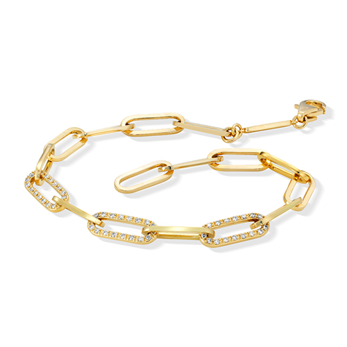 DIAMOND LINK CHAIN BRACELET(1ZU0481)K18 ブレスレット｜スター