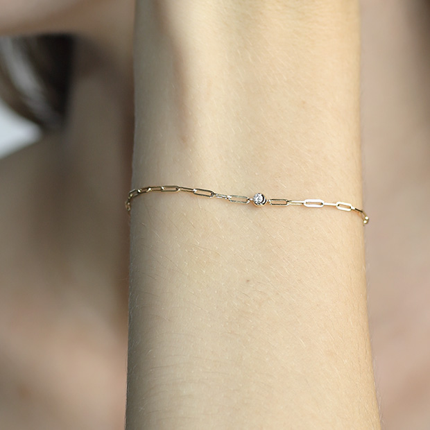 MOON SETTING BRACELET(S)(2ZU0615)K18 ブレスレット｜スター