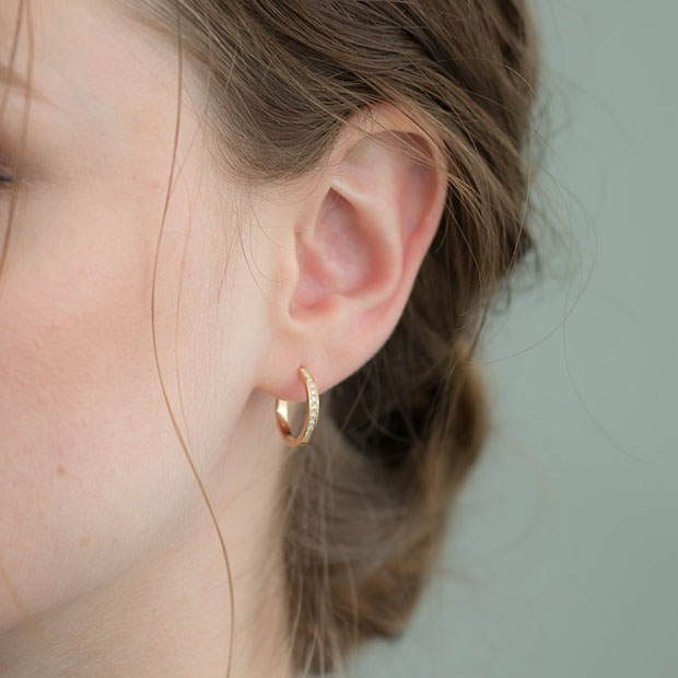 CLICK HOOP PIERCED EARRING(L)(片耳用)(2JP0800)K10 ピアス｜スター