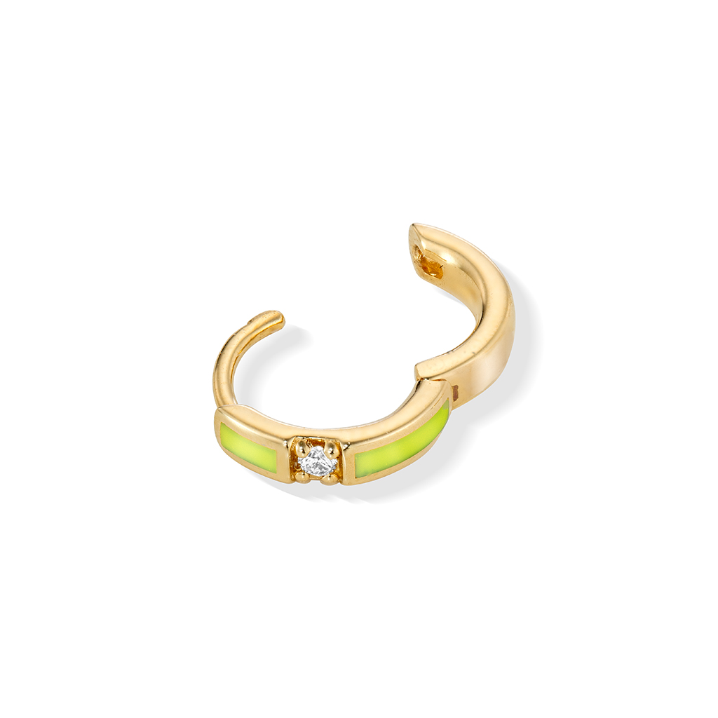 COLOR ON COLORS PIERCED EARRING(グリーン/片耳用)(2JP0981)K10