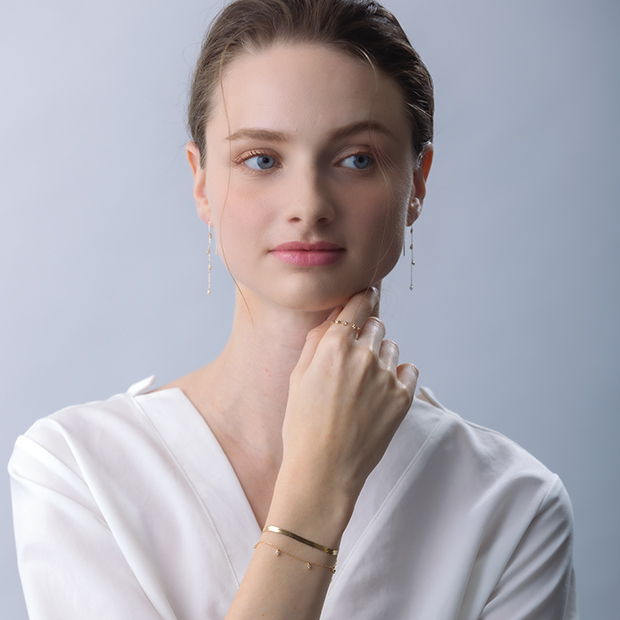 FLAT HERRINGBONE BRACELET(2JU0345)K10 ブレスレット｜スター