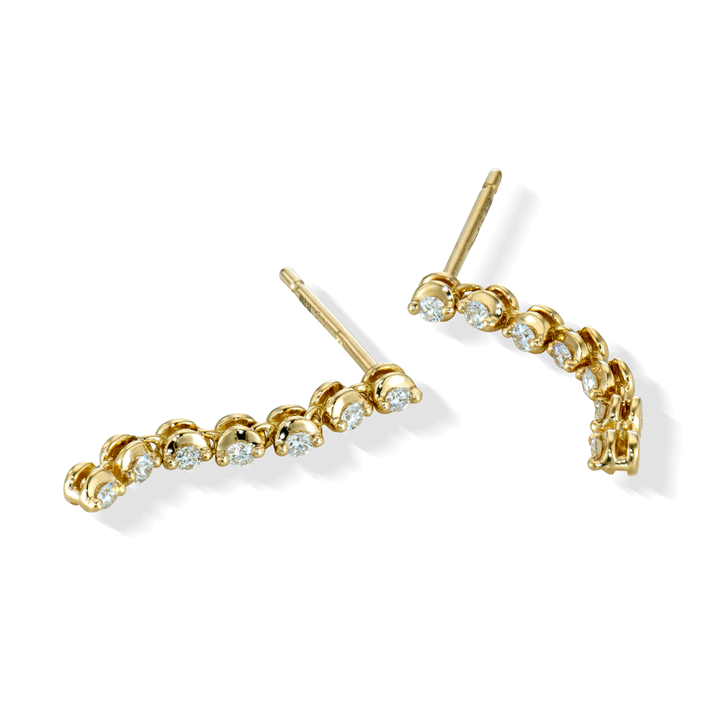 DIAMOND LINK PIERCED EARRINGS(1ZP0920)K18 ピアス｜スタージュエリー