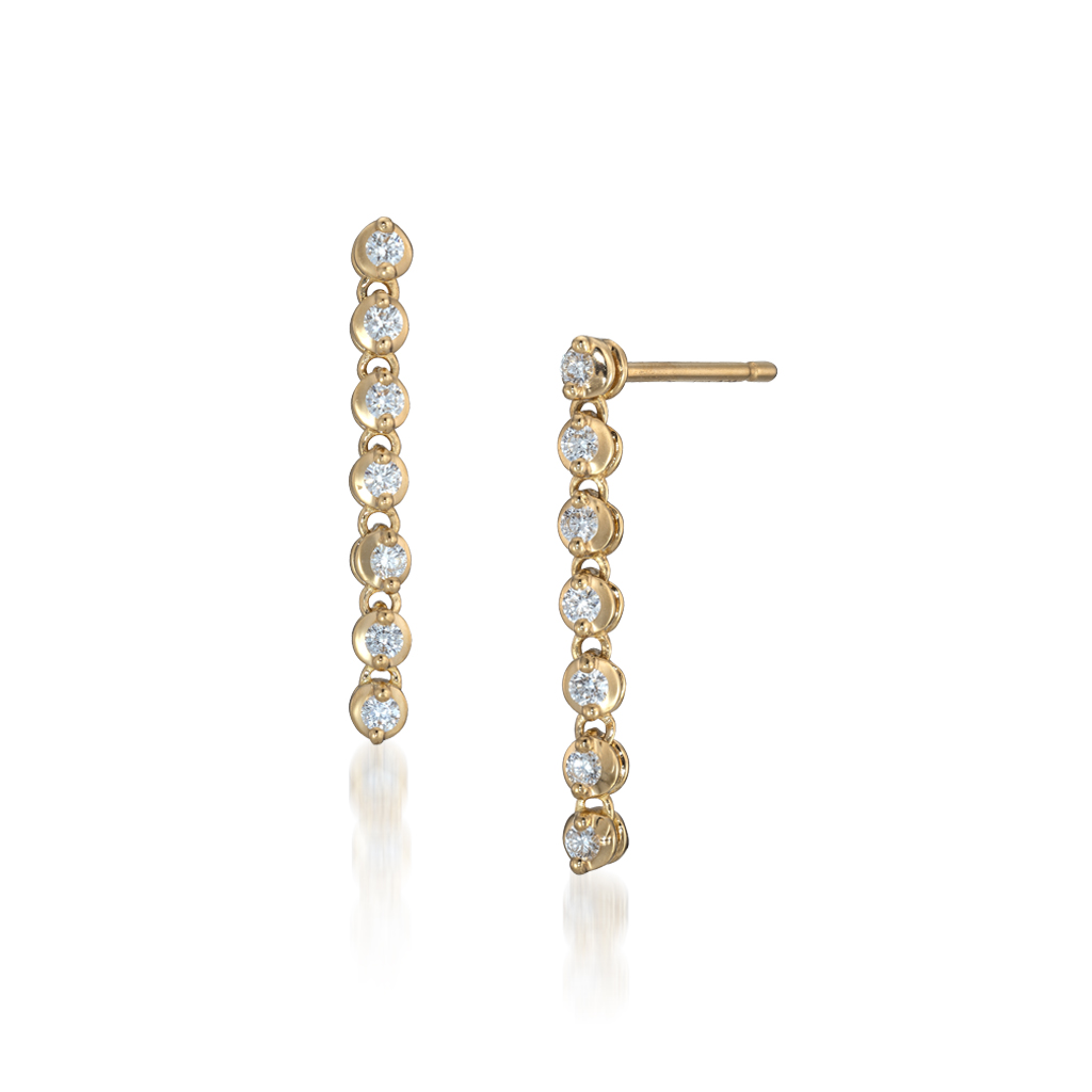 DIAMOND LINK PIERCED EARRINGS(1ZP0920)K18 ピアス｜スタージュエリー
