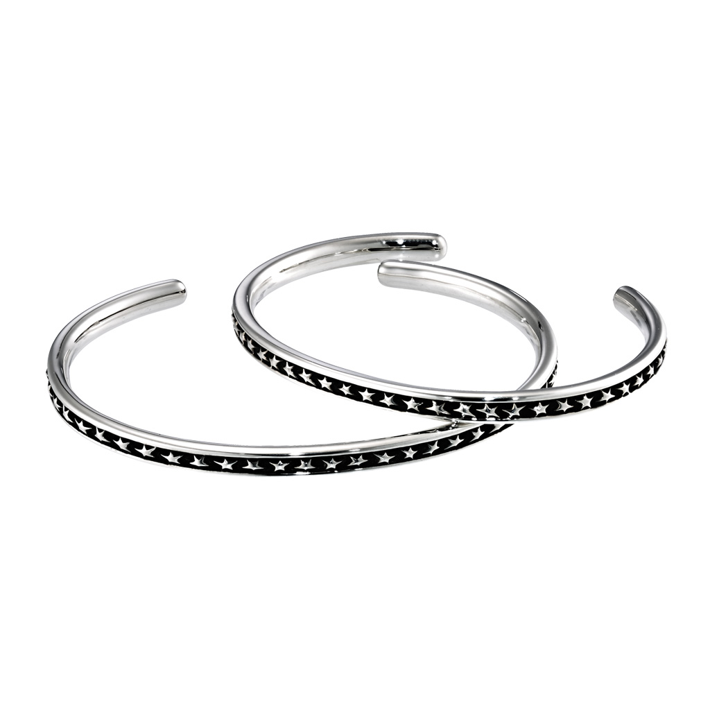 OXIDIZED SILVER STAR BANGLE(L)(2SU0905)SV925 バングル｜スター