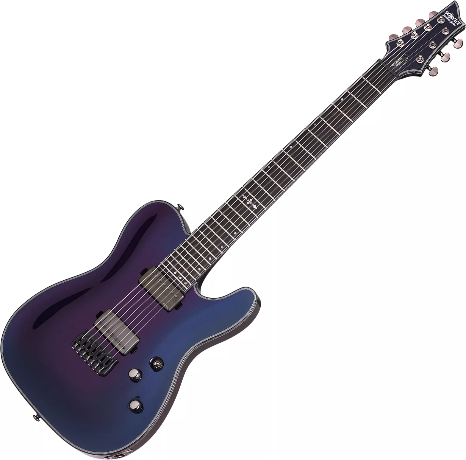 Schecter Hellraiser Hybrid PT-7 - ultraviolet 7 string electric guitar