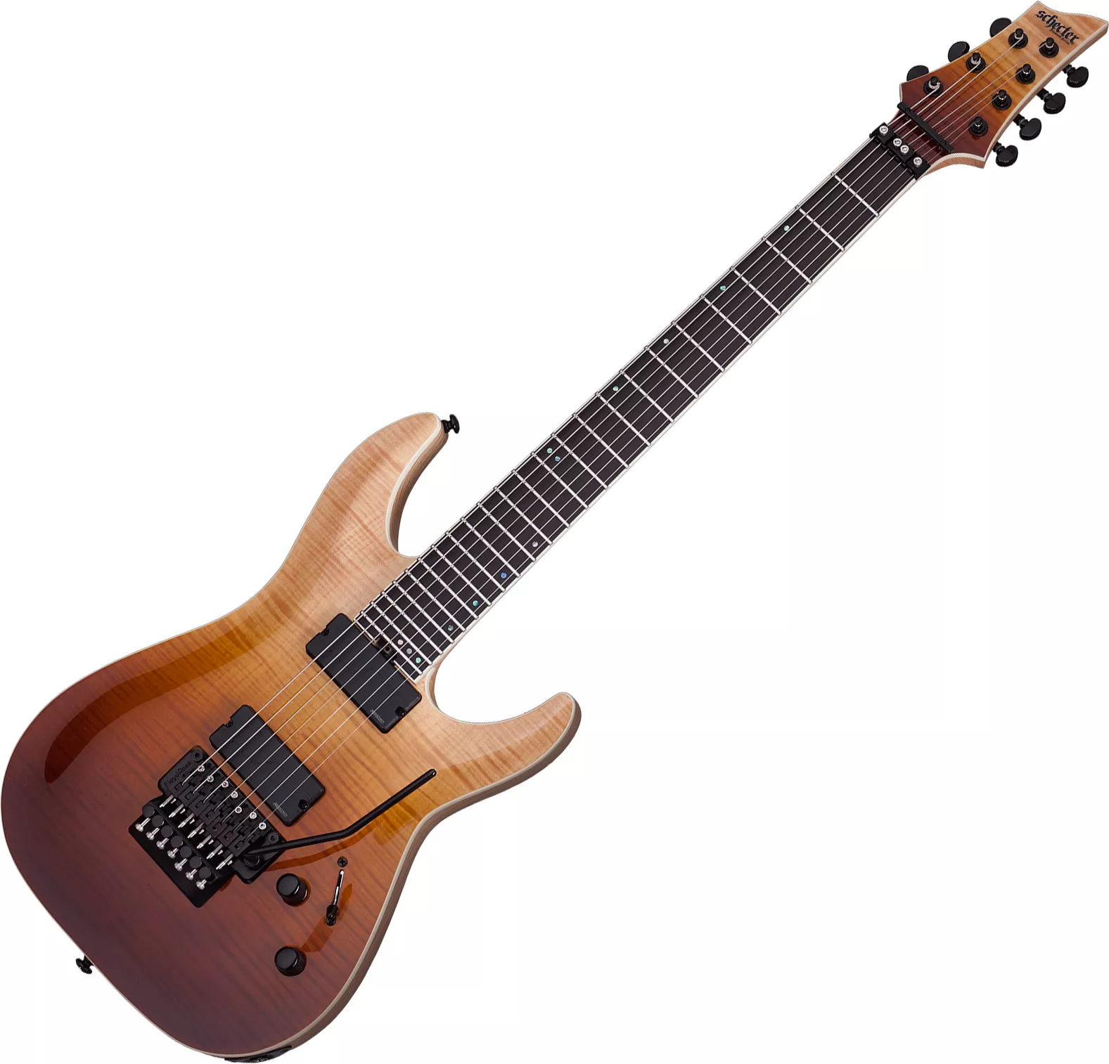 Schecter C-7 FR SLS Elite - antique fade burst 7 string electric