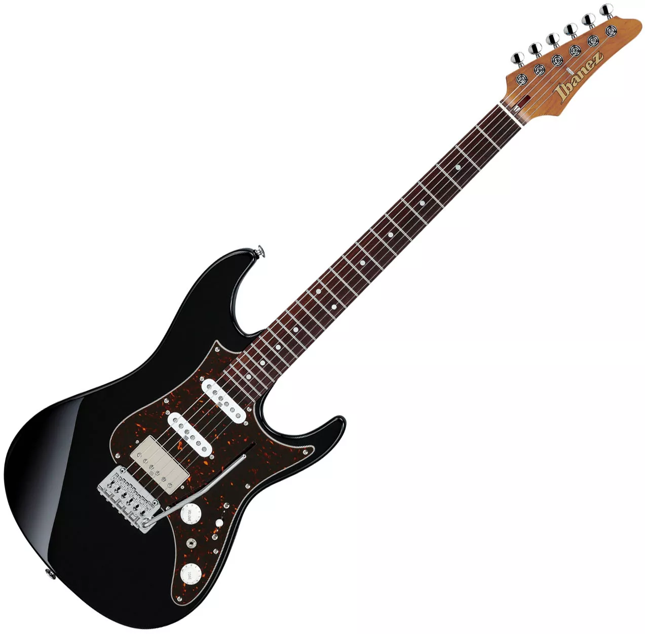 Ibanez AZ2204B BK Prestige Japan - black E-gitarre in str-form
