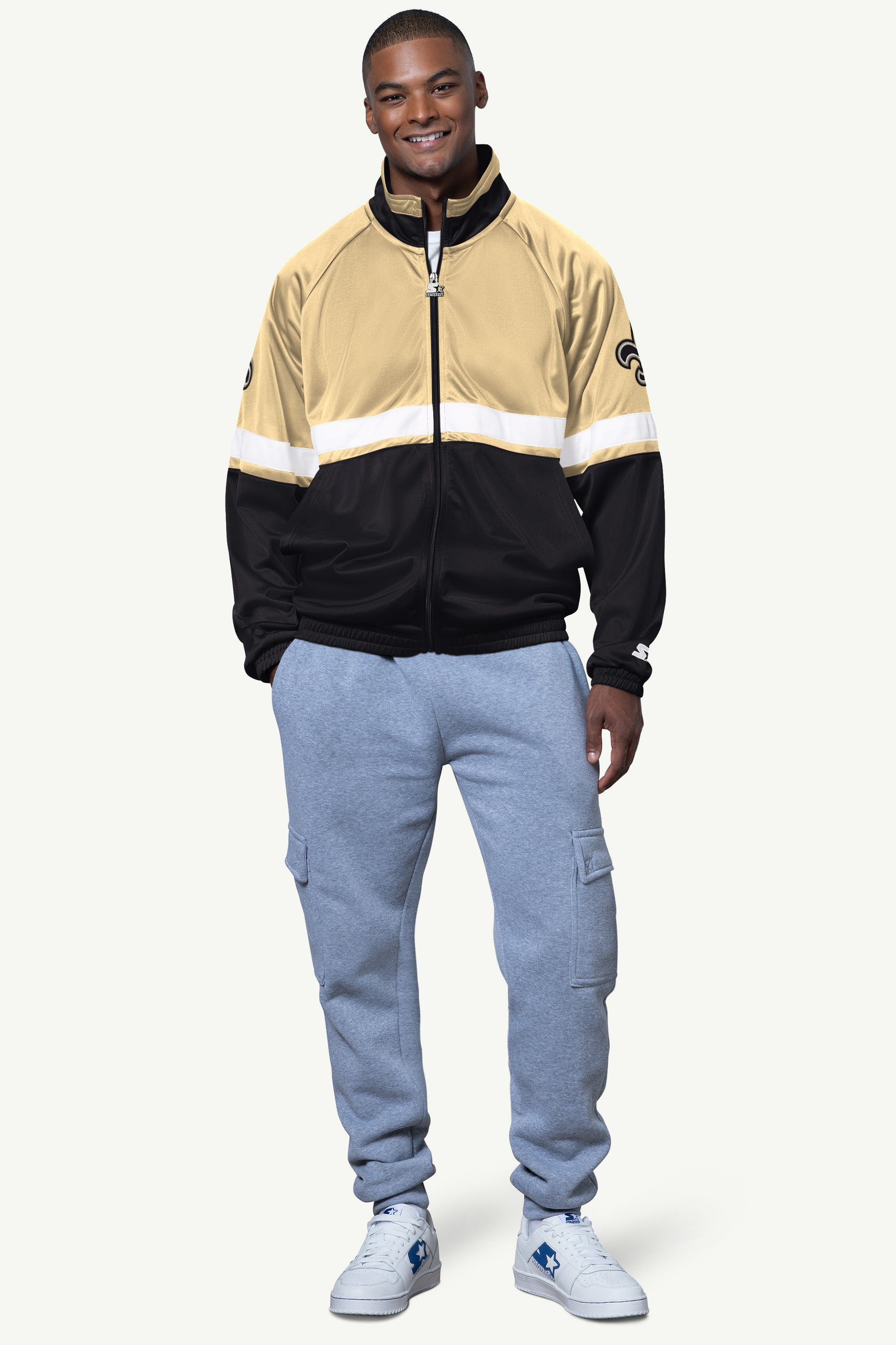 Mens New Orleans Saints Veteran Track Jacket | NFL | Starter