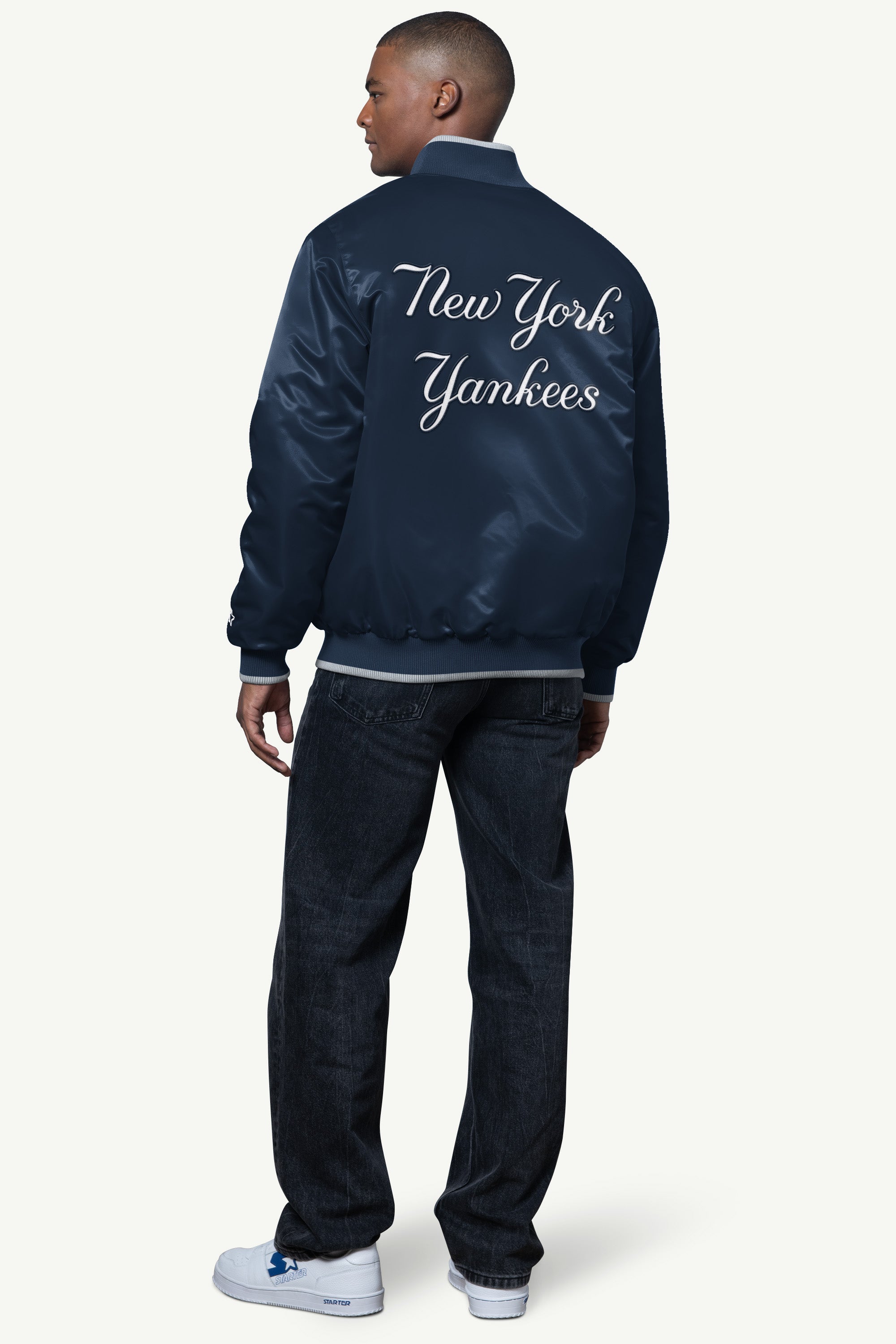 Mens New York Yankees Ambassador Satin Varsity Jacket | MLB | Starter