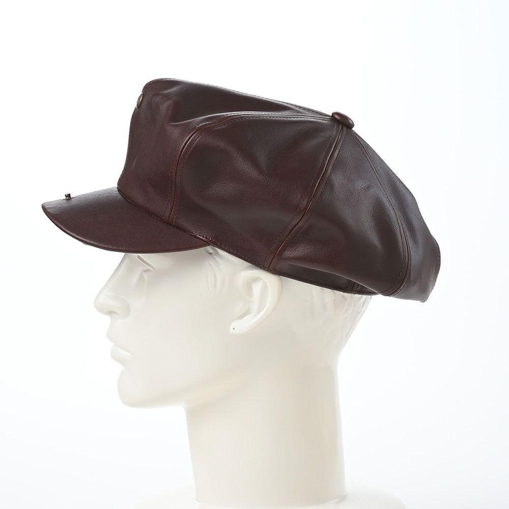 LEATHER CASQUETTE（レザーキャスケット） SE740 ブラウン - STETSON