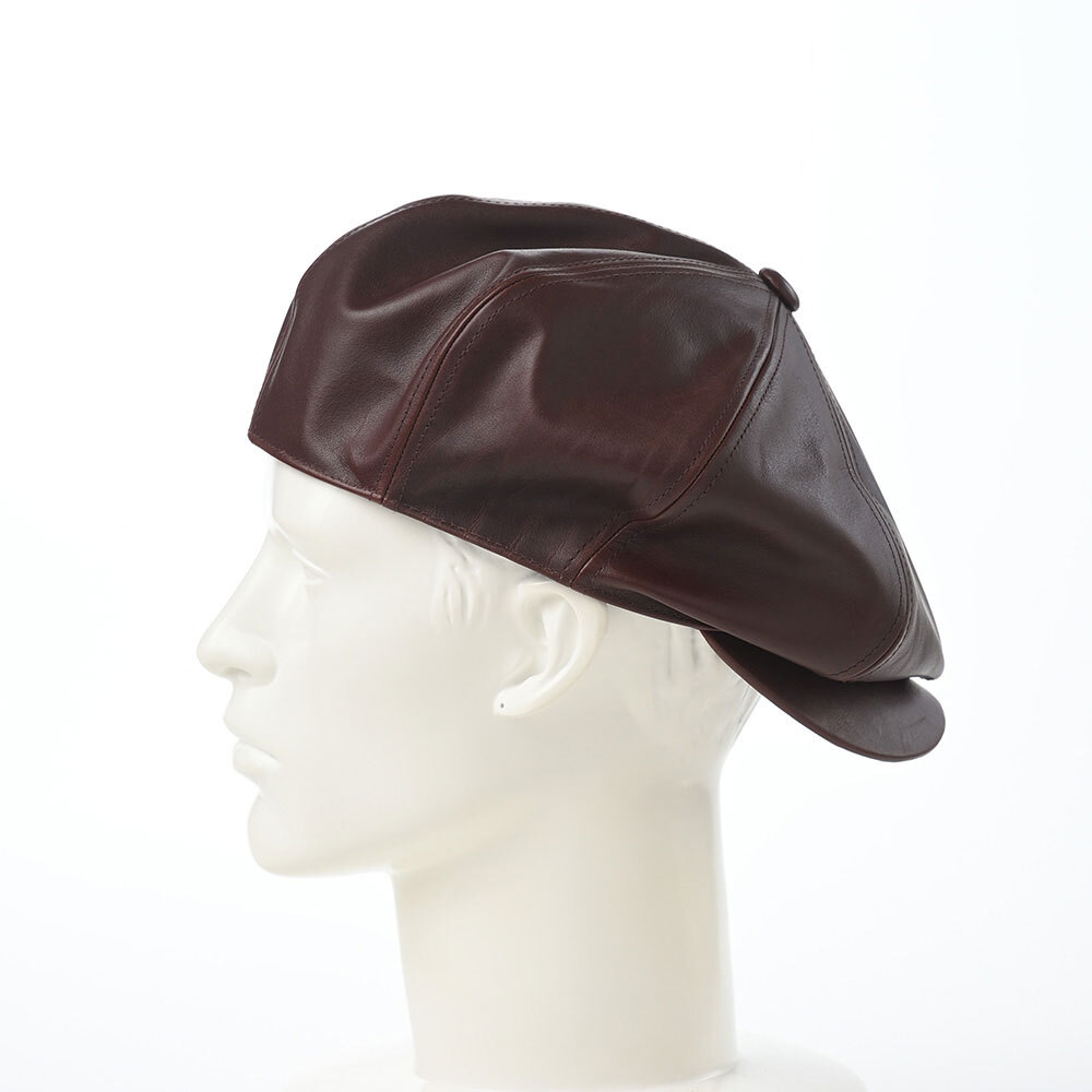 LEATHER CASQUETTE（レザーキャスケット） SE740 ブラウン - STETSON