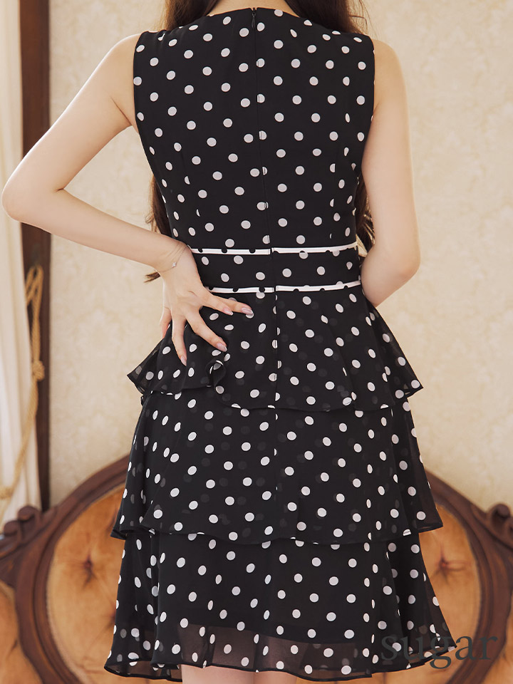 XS-Lサイズあり【ERUKEI エルケイ】ドット/ フリル/ ティアード