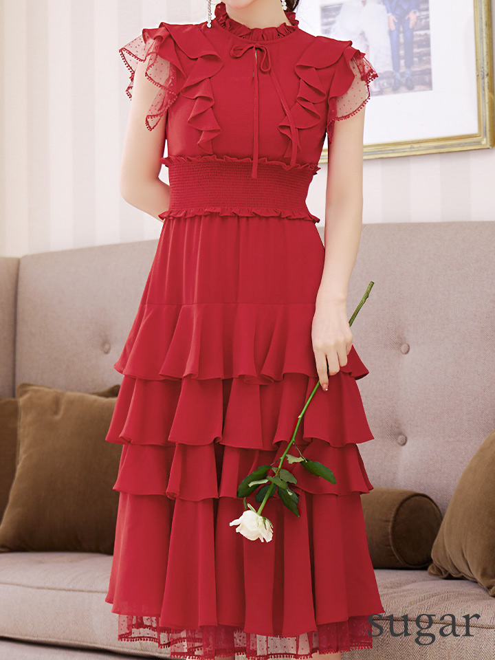 XS-Lサイズあり【SETTAN/セッタン】ハイネック/ リボン/ シアー