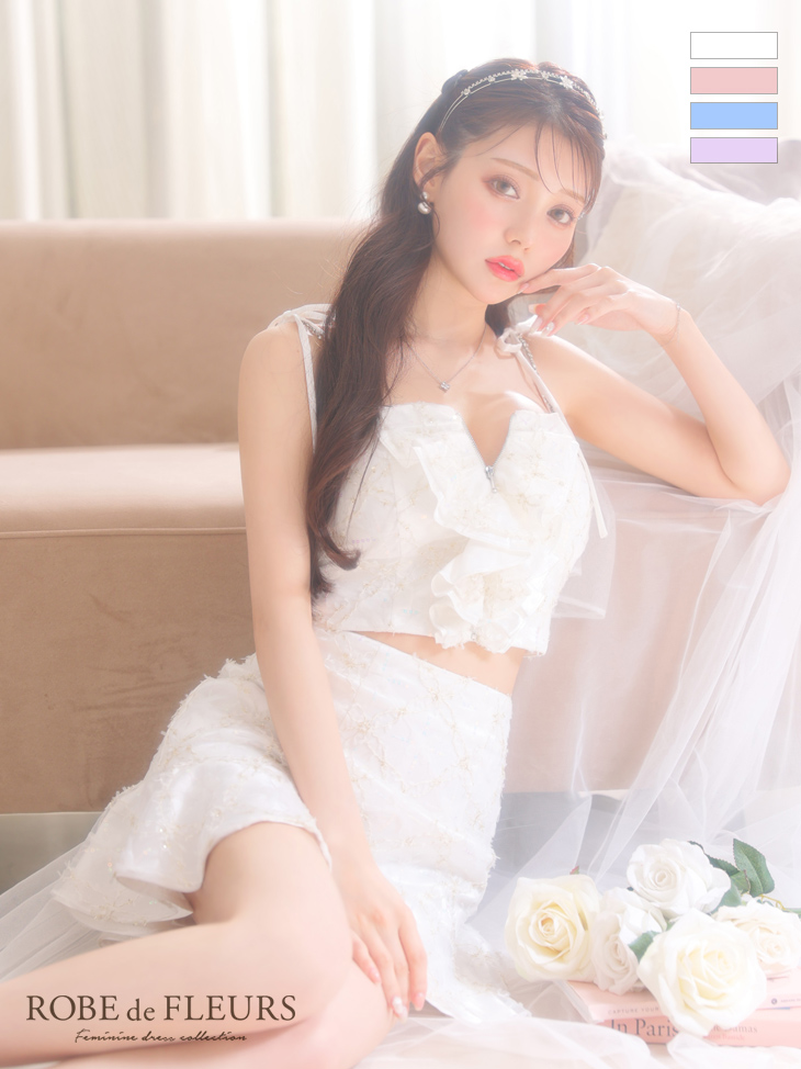 XSサイズあり【ROBE de FLEURS/ローブドフルール】フラワーチュール