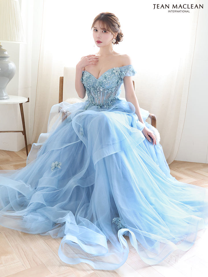 JEAN MACLEAN/ジャンマクレーン】立体フラワー/ シアー/ オフショル