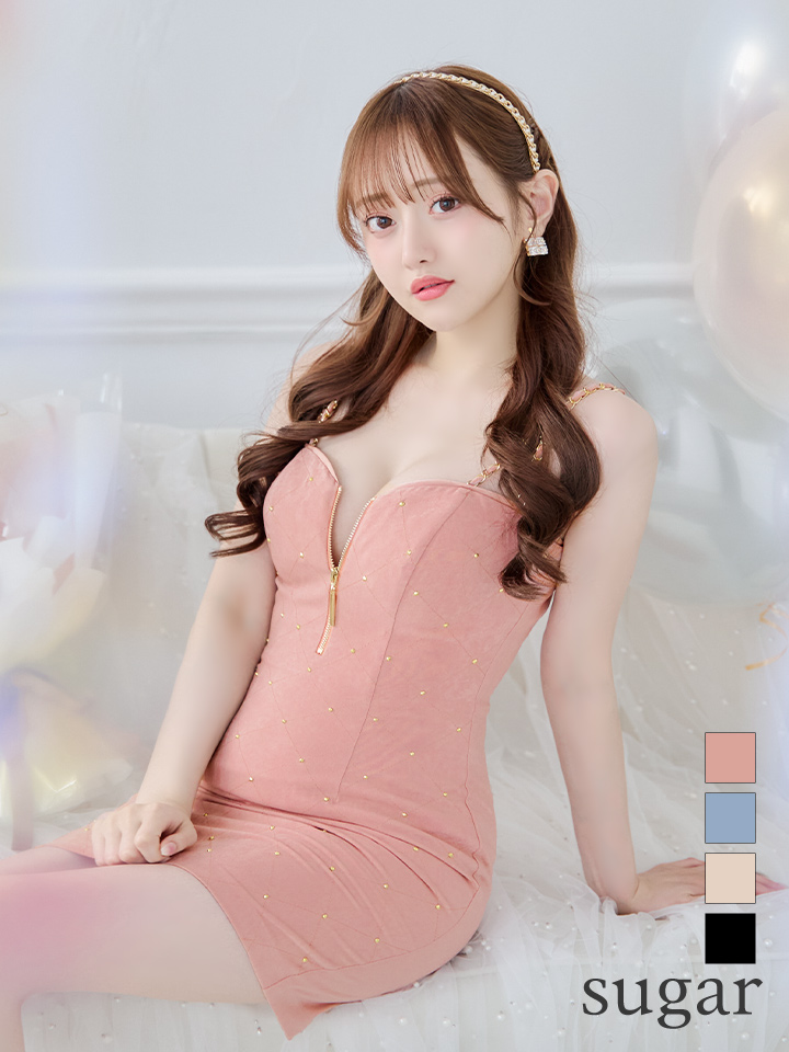 XSサイズあり【Glossy/グロッシー】スタッズ/ キルティング/ フロント