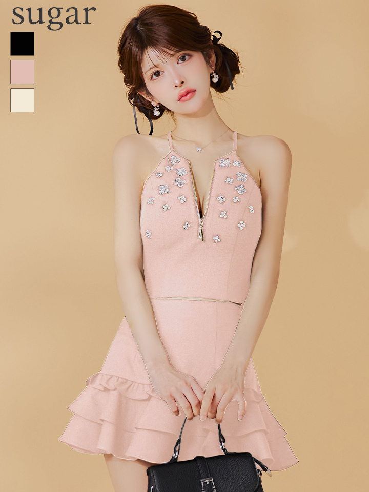 XSサイズあり【ROBE de FLEURS/ローブドフルール】ホルターネック