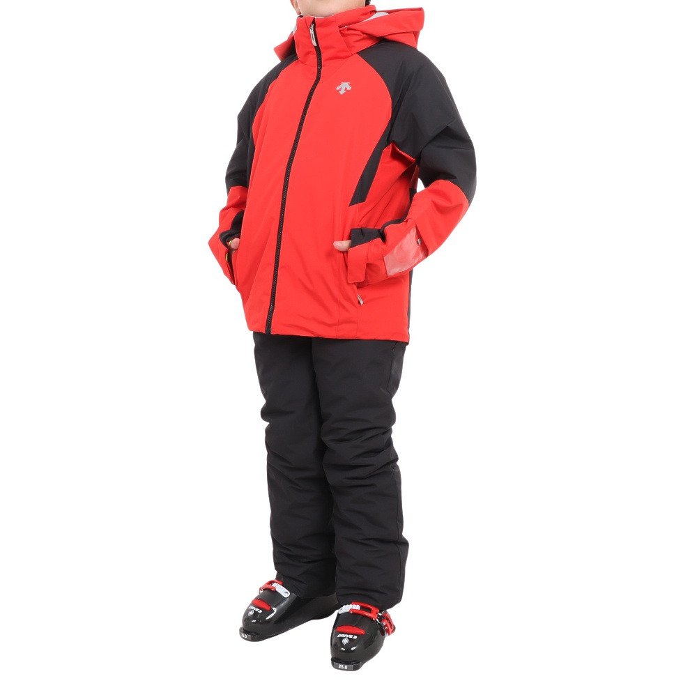 DESCENTE スキーウェア 黒と赤 上下セット Mサイズ DESCENTE スキー